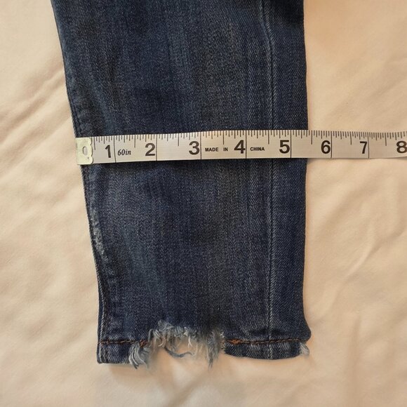 Express Women's Embroidered and Sequenced Mid-Rise Stretch Denim Leggings - Picture 9 of 9